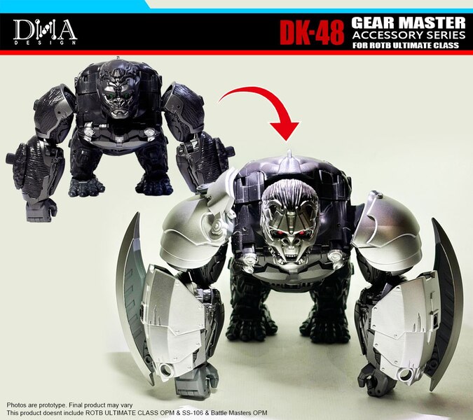Image Of DNA Design DK 48 Apelinq Gear Master Upgrade Kit For ROTB Ultimate Optimus Primal  (3 of 22)